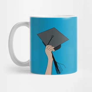 Holding the Square Academic Cap Mug
